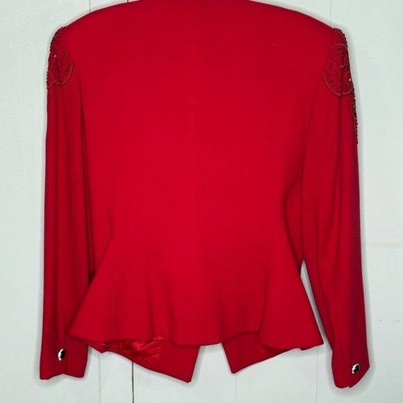 Nolan Miller Vintage Wool Bead Sequin 3-piece Skirt Suit SET matador size 10 - Picture 8 of 16